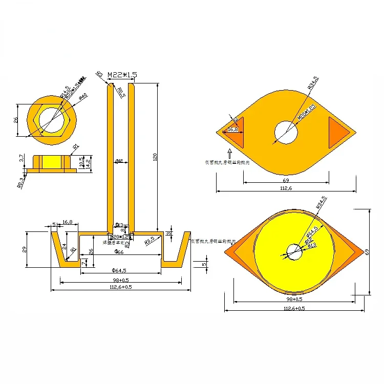 200khz sonar transducer ultrasonic Transducer for KODEN Echo Sounder