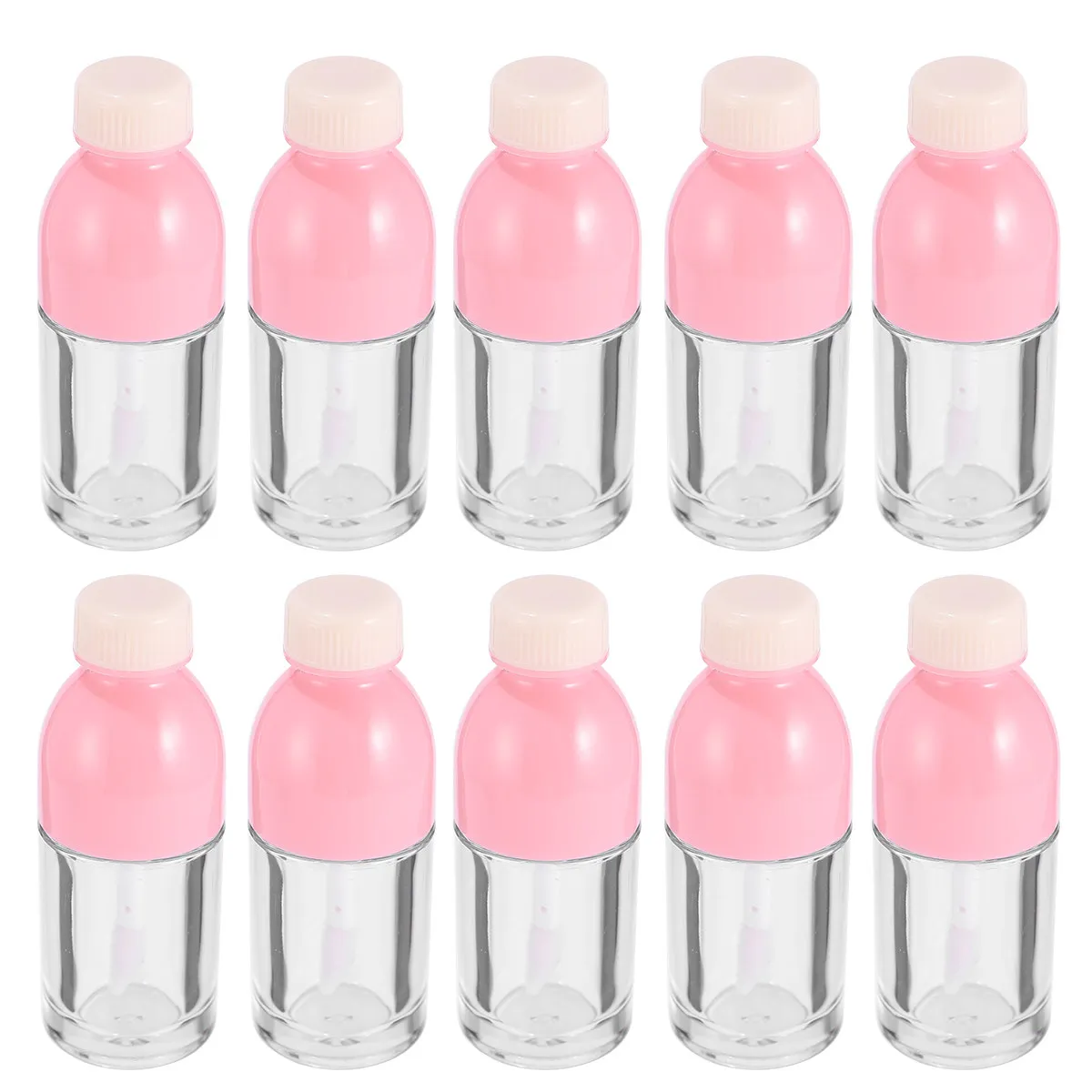 

10Pcs Lip Gloss Bottles Small Transparent Plastic Empty Containers Refillable Lip Gloss Tubes Lightweight Travel Lipstick Holder