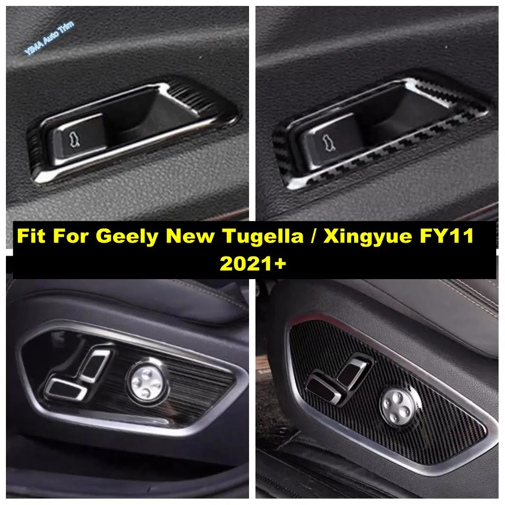 

Car Seat Adjust Panel / Trunk Door Button Decor Sticker Cover Trim Accessories For Geely New Tugella / Xingyue FY11 2021 - 2023