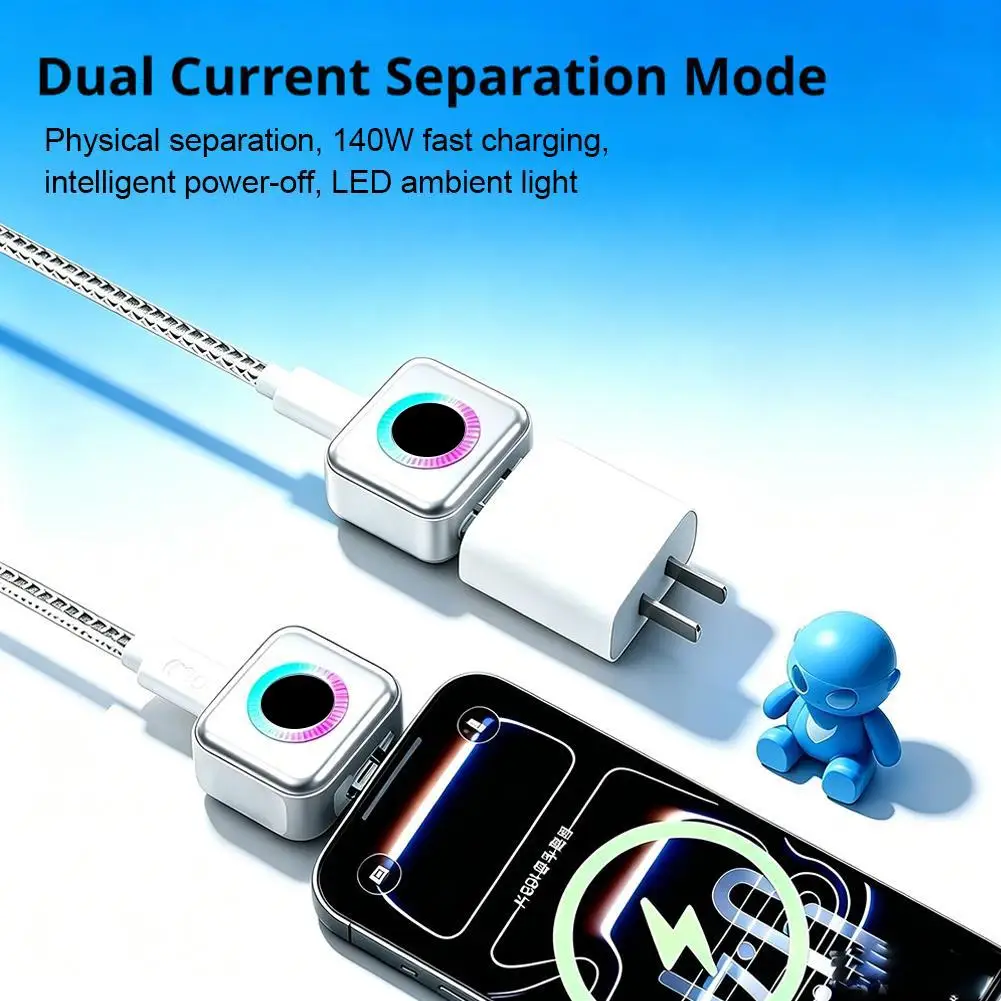 140W Ai Type-C Phone Charger Fast Charging Adapter Automatic Power-Off Full Charge Separator for Earphone Mobile Phone Charging