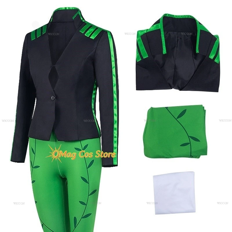 Poison Cosplay Ivy Ive Pamela Isley Costume Villain TV Outfit Pants Suit Anime Style 2024 Halloween Women Party Sexy Clothes