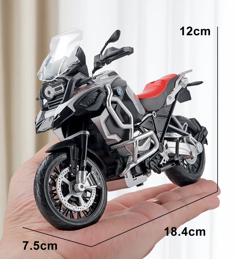 1:12 BMW R1250GS ADV Motorcycles Simulation Alloy Motorcycle Model Shock Absorbers Collection Toy Car Kid Gift