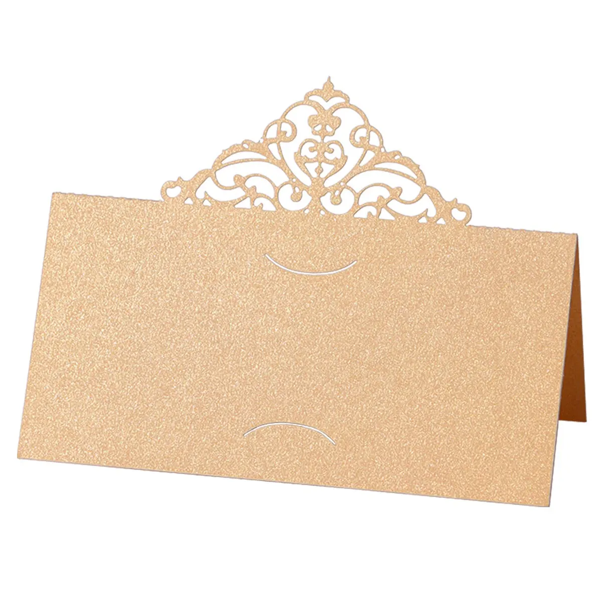 

50Pcs Foldable Elegant Paper Tent Cards Wedding Table Name Cards Hollow-Cut Decoration for Bridal Shower Engagement Party