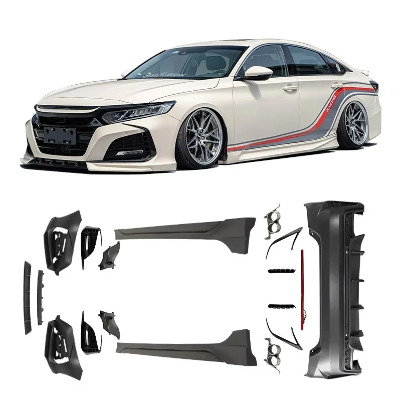 

Wholesale for Accord 10th 2018 New Style Body Kit Car Accessories Front Bumper Lip Side Skirt Rear Diffuser Spoiler