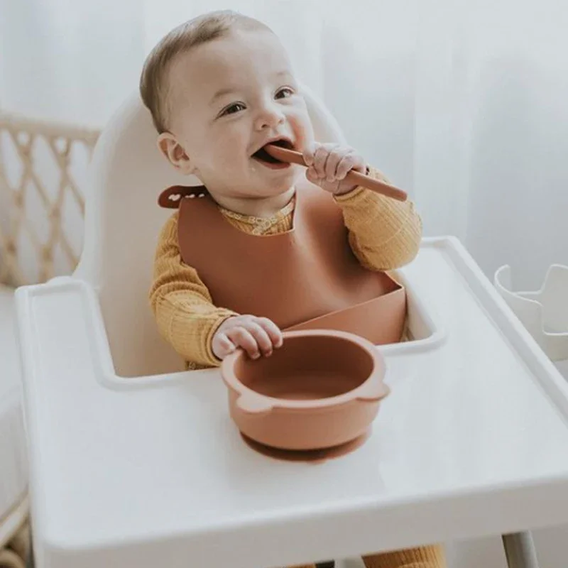 Baby Saugnapf Silikons chale Kinder geschirr Babynahrung schüssel Kinder Tier muster Saugnapf Schüssel