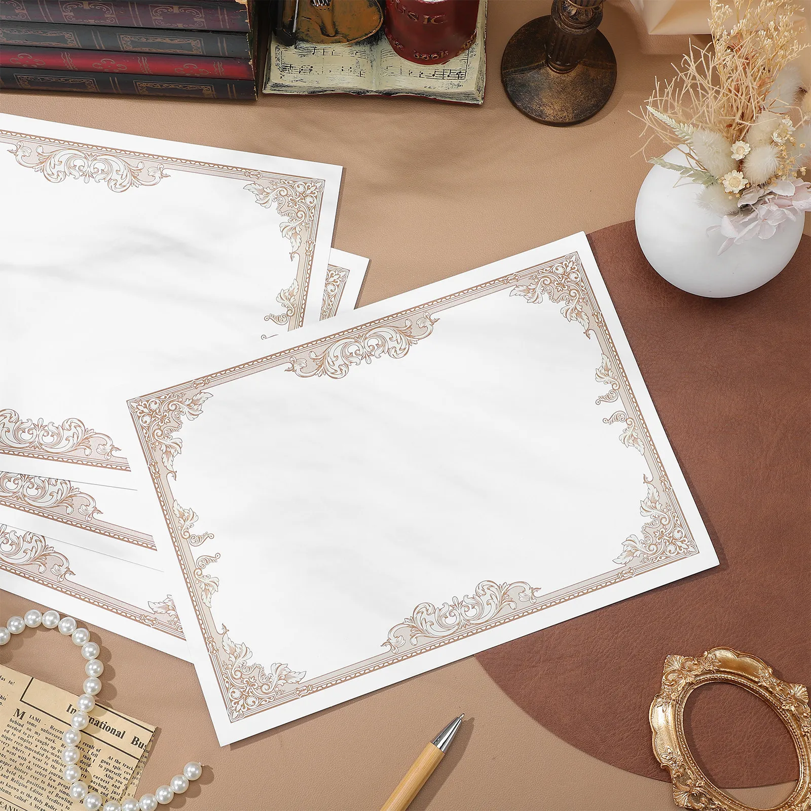 30Pcs Certificate Paper Diploma Inner Sheets Smooth Writable Printable Paper for Certificates Awards Graduation Academic