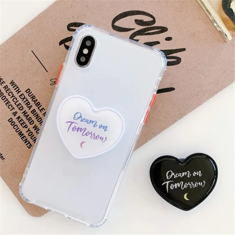 

Cartoon Heart Expanding Stand 3D Airbag Mount Phone Socket Fold Mobile Smartphones Pocket Desktop Bracket Phone Stand Holder
