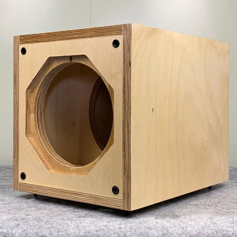 Fotografia 6: Caixa Vazia para Subwoofer de Madeira Sólida de Bétula Finlandesa Personalizada DIY Y-079, 8 Polegadas, 10 Polegadas, 12 Polegadas/1PCS