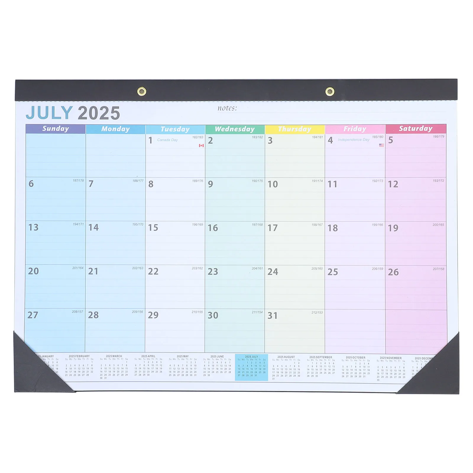 

18 Month Wall Calendar 2025 2026 Large Monthly Design Yearly Hanging Spiral Desk Office Paper Ample Space