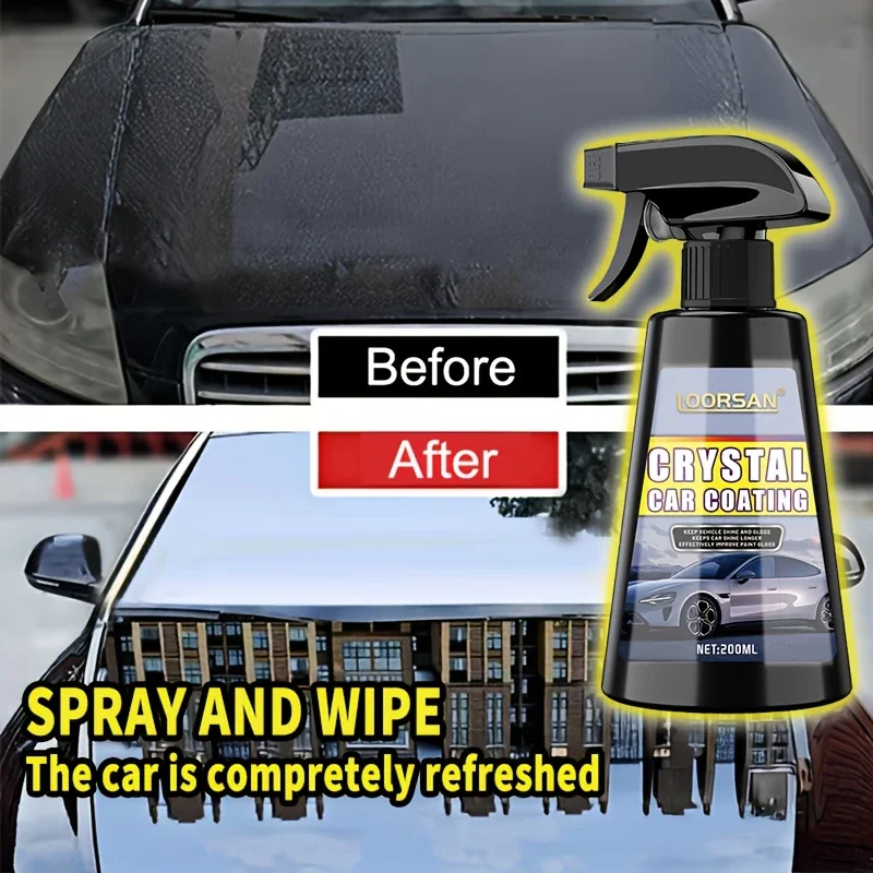 

Спрей для полировки автомобильного покрытия Ultimate Shield Crystal, гидрофобная общая формула, стойкий глянцевый эффект, защита от атмосферных воздействий,