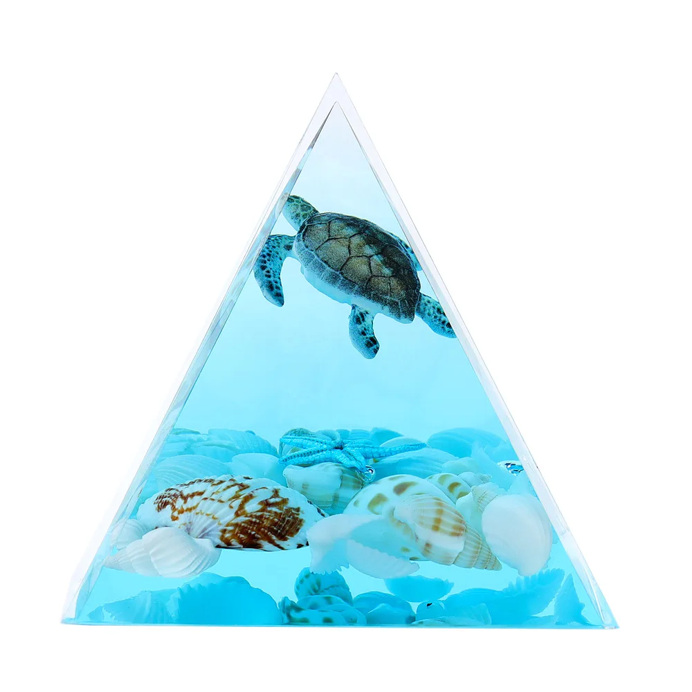 

6Cm Marine Micro-Landscape Resin Handicrafts Pyramid Decorations Healing Department Friends Classmates Accompanying Gifts