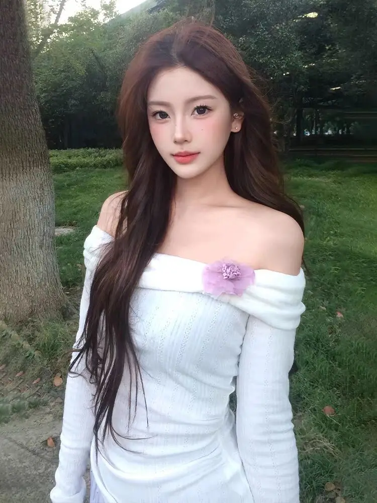 تي شيرت بأكمام طويلة تي شيرت حياكة نسائي للخريف بياقة مدببة وأزرار خاطفة وفتحة مريحة وحاشية أكاديمية ذات طبقات جامعية للشباب متينة #2