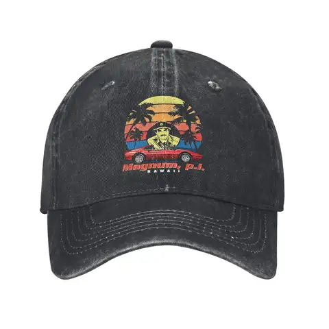 Baseball Cap Magnum PI Summer y2k Cool Trucker Hat  Men Adult Design Hiking Fishing Sun-Proof Baseball Caps