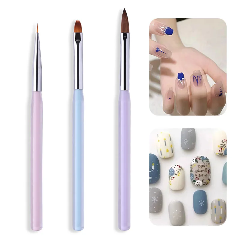 Halaiman Nägel Pinsel Set Maniküre flüssiges Pulver Schnitzen UV Nagel Gel politur Mal stift Nagel Acryl Erweiterung Builder Tool