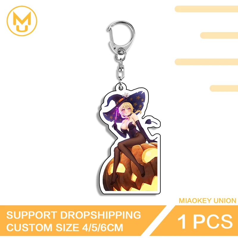 Genshin Impact Halloween Style Lumine Key Chains Unisex Delicate Creative Sexy Accessories Personality Interesting Jewelry