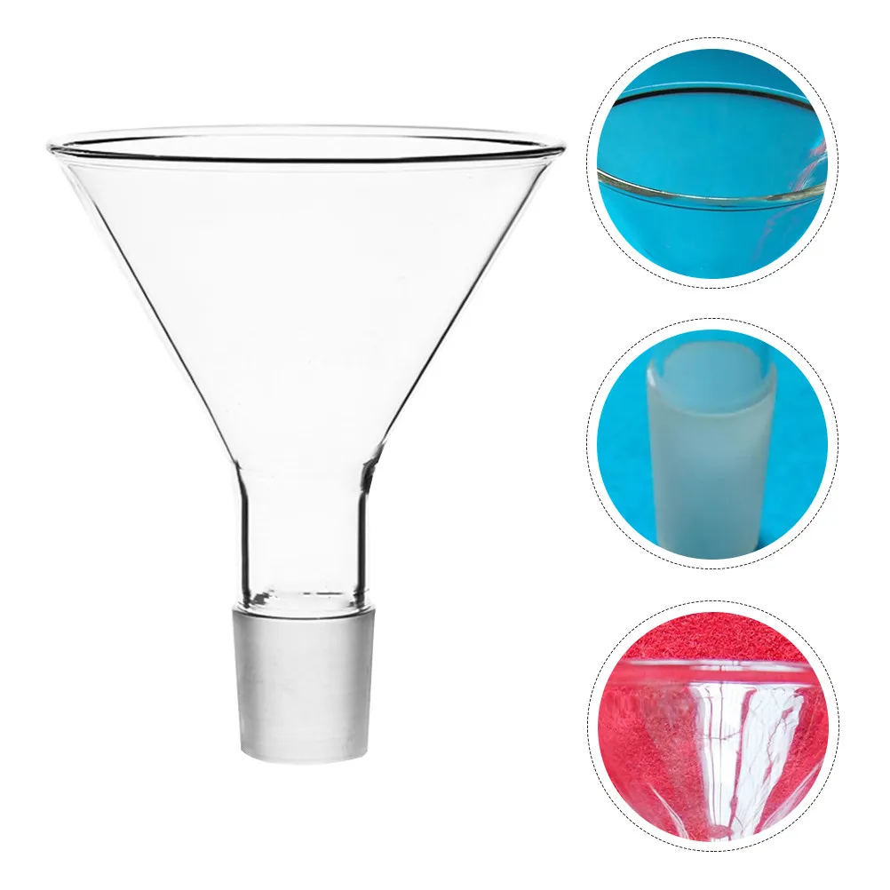 1Pcs Glass Filling Funnel Chemical Resistant for Analytical Chemistry Transfer Essences Extracts Temperature Resistant