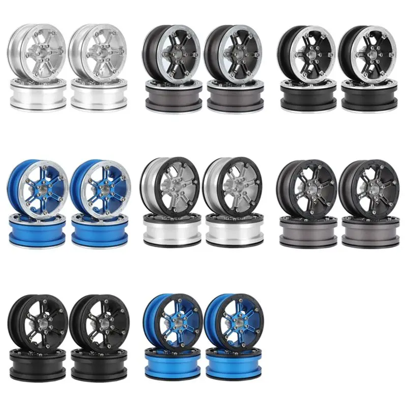

Component 56G Light Weight 2.2 Metal Beadlock Wheel Rim Hub for 1/10 RC Crawler Car Axial SCX10 Wraith Capra RR10 Traxxas TRX4,2