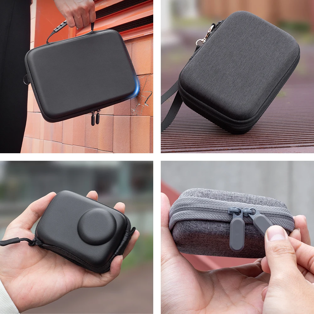 Portable Carrying Case for DJI Osmo Action 6, Hard PU Travel Storage Bag Shockproof Case for Action6 Protector Accessories