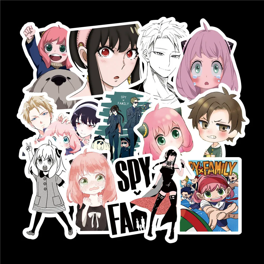 10/25/50pcs SPY X FAMILY Stickers Spy Family Graffiti Stickers for DIY Luggage Laptop Motorcycle Sticker