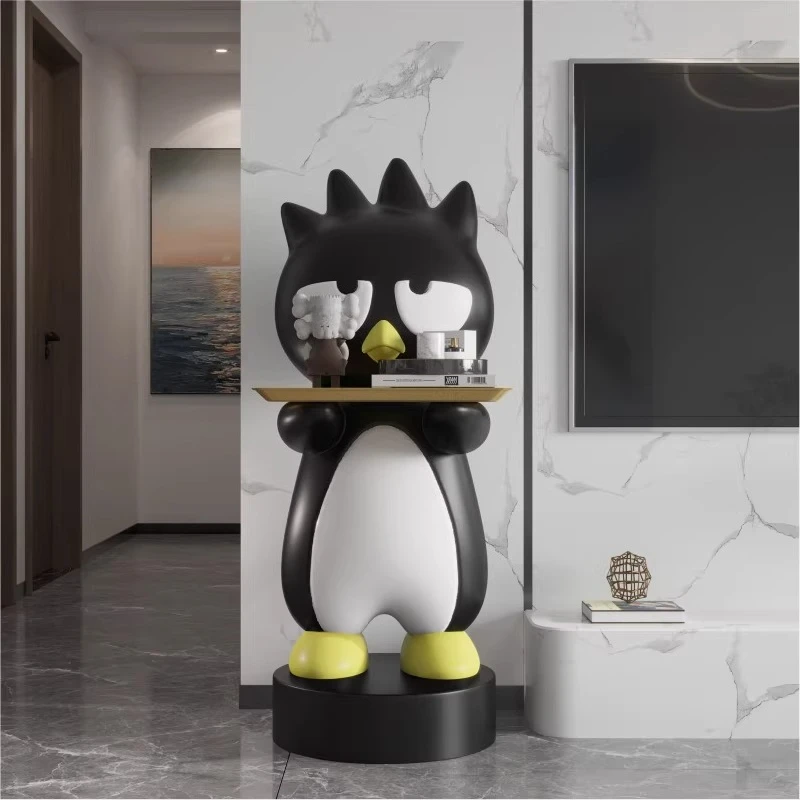 Home Decor Cool Penguin Statues Floor Decoration Living Room Sofa Large Art Decor Creative Welcome Sculptures Housewarming Gifts