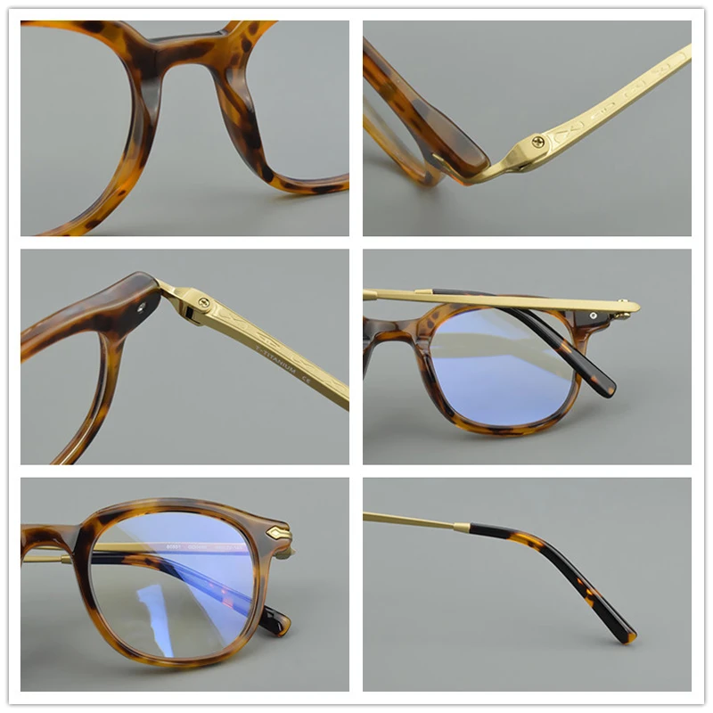 2025 안경 티타늄 아이웨어 레트로 안경테 남성 T80851 레트로 안경 독서 아세테이트 안경테 여성 고글