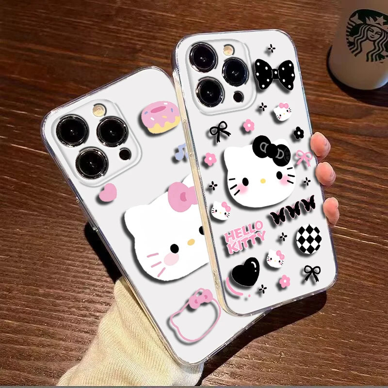 hello kitty cute cartoon Soft Case for Tecno Spark 5 AIR 6 GO 7 7T 7P KF6 LD7 KE7 KE5 Pova 2 Camon 16 17P 17 CG7 CG8 BC1 POP 4