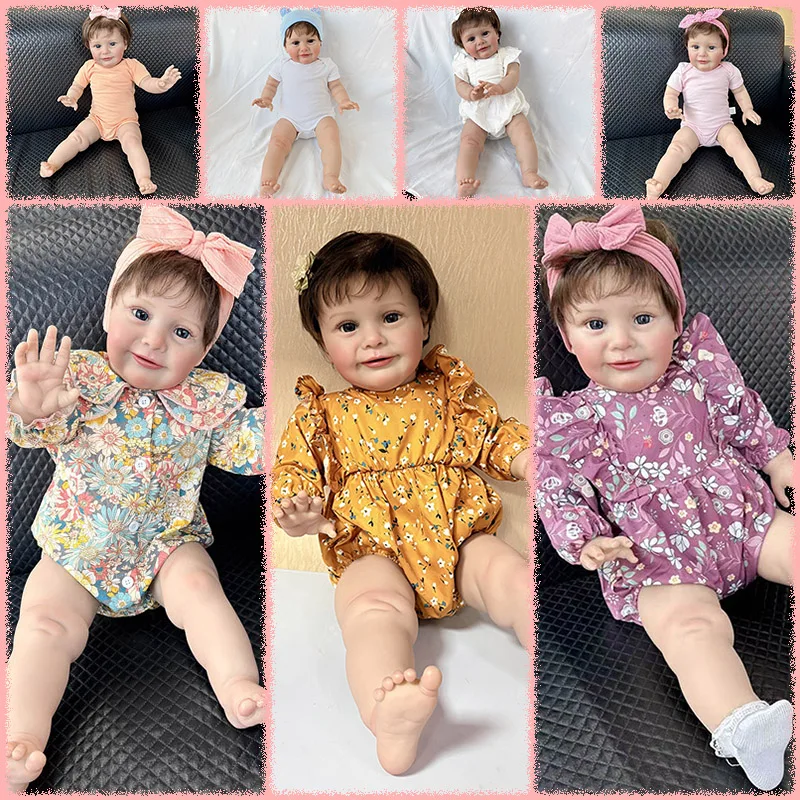 Multiple Styles Choose Pretty Lifelike Cute Hand-Rooted Hair Zoe 25Inch Reborn Doll Multiple Layers Painting Visible Veins