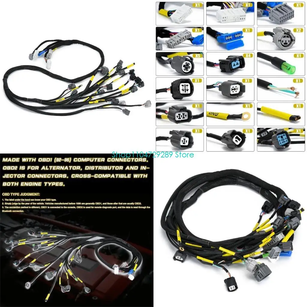 

Жгут обращения двигателя Гибкая конверсионная проводка для B18 D16 AP03 CNCHOBD21