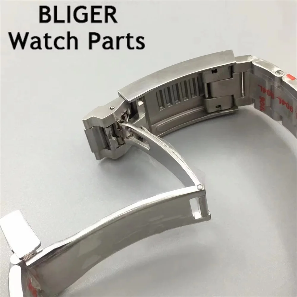 BLIGER 36mm/39mm Orologi da uomo NH35 Movimento meccanico automatico Orologi Quadrante blu Cristallo di zaffiro Cinturino in acciaio luminoso verde