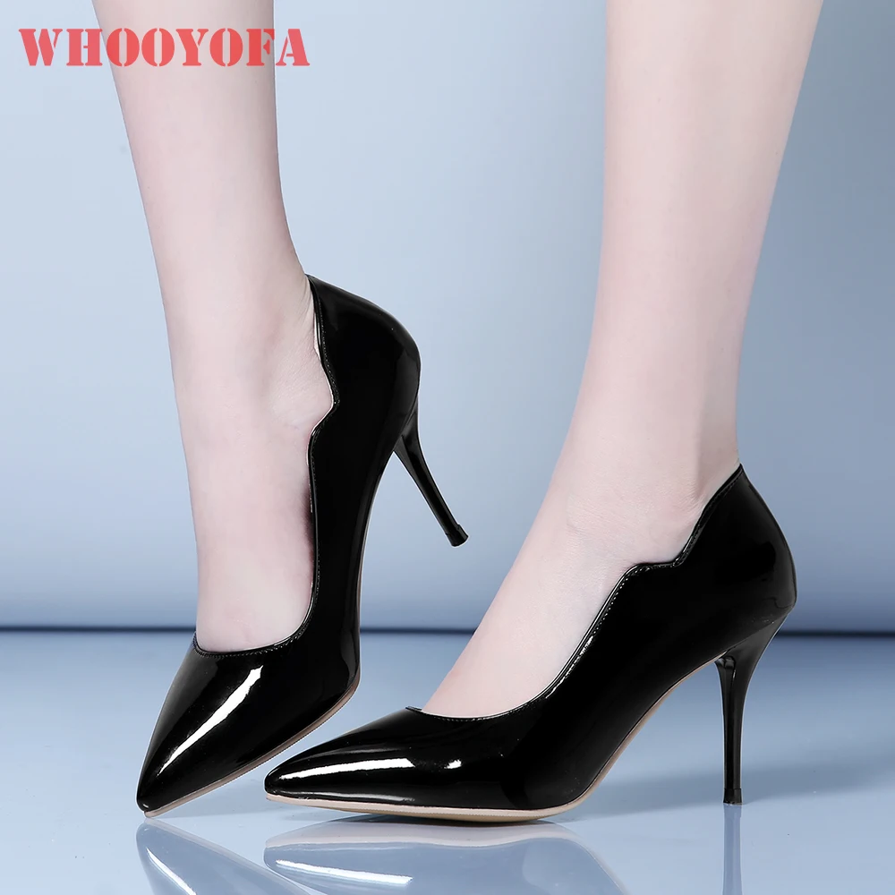 

2026 Spring New Sexy Apricot White Women Pumps 8cm High Stiletto Heels Lady Nude Shoes Plus Big Small Size 12 31 44 46 48