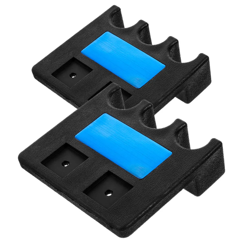 

2Pcs Pool Cue Holder 3 Holes Weighted Stable Rack Cue Stick Storage for Bar Game Room Pool Table Billiard Aiming Bracket