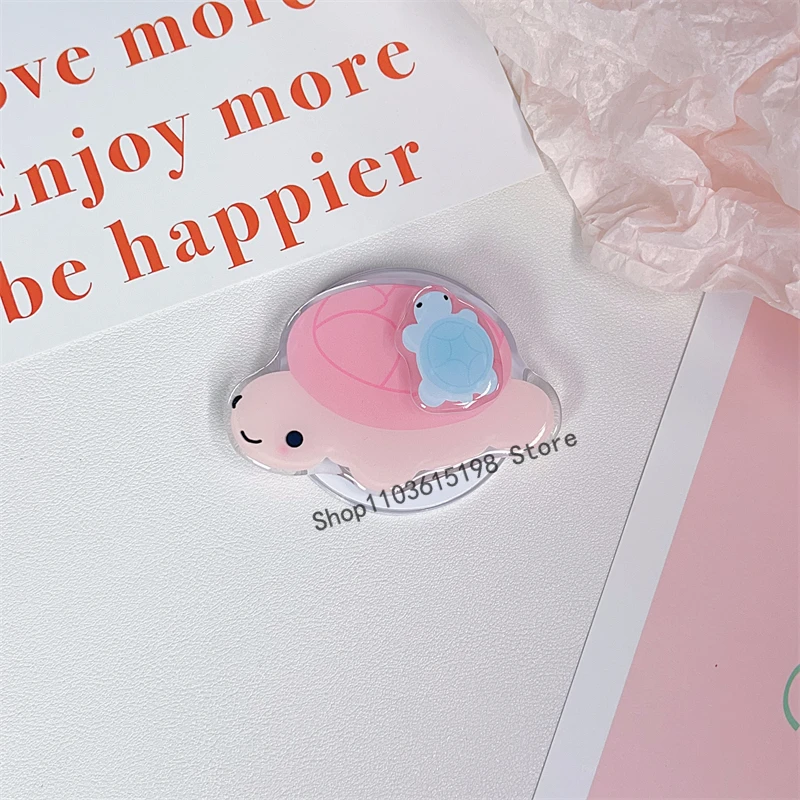 Coreano Carino Ruota Tartaruga Per Magsafe Telefono Magnetico Griptok Grip Tok Supporto Per iPhone 16 15 Custodia di Ricarica Senza Fili Anello di Supporto