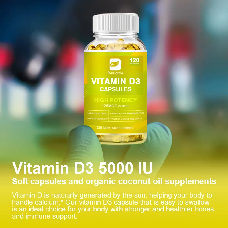 Beworths Vitamin D3 Capsules Helps Bones, Teeth, Heart and Nerves, Immune System Function Supplement For Women & Men