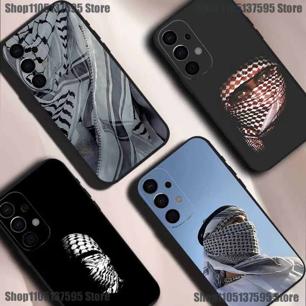 

Hattah Keffiyeh Fashion Culture Phone Case For Samsung S25,S24,S21,S22,S23,S30,Ultra,S20,Plus,Fe,Lite,5G Black Cover