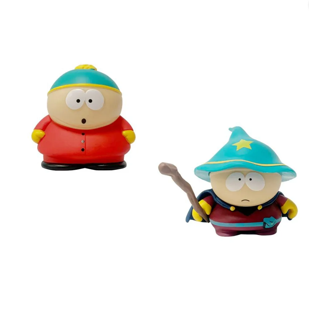 2 Pcs/Lot Cute South Park Action Figures Eric Cartman Kyle Broflovski Stan Marsh Kenny McCormick PVC Model Collection Kid Toy