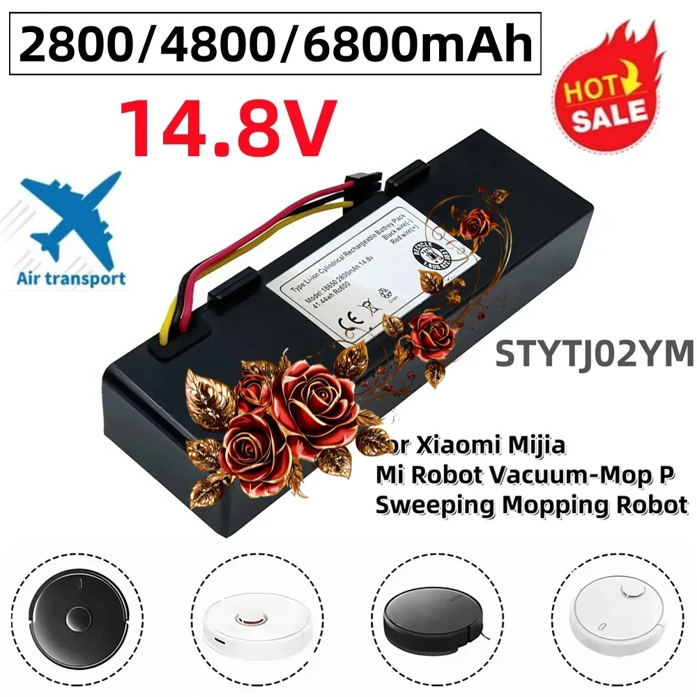 

Newly upgraded 14.8V for XIAOMI(Mijia) sweeping machine mop Pro robot vacuum cleaner battery STYTJ02YM Yunmi MVVO1-JG Haier JX37