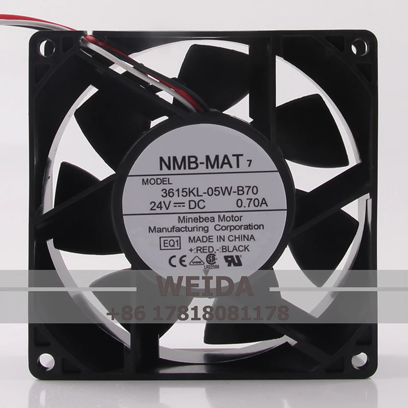 Case Cooling Fan for NMB 3615KL-05W-B70 92*92*38MM 24V 0.7A 9CM ABB Inverter Specialized ACS510/550 Inverter Fan