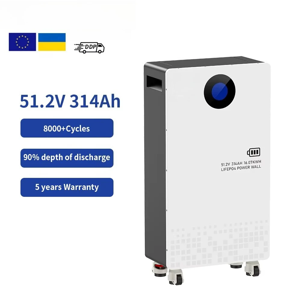 Poland LiFePO4 Battery Manufacturer 51.2V 314Ah 16kWh Solar Battery CE IEC UL Home Energy Storage Wholesale for Middle East 48V