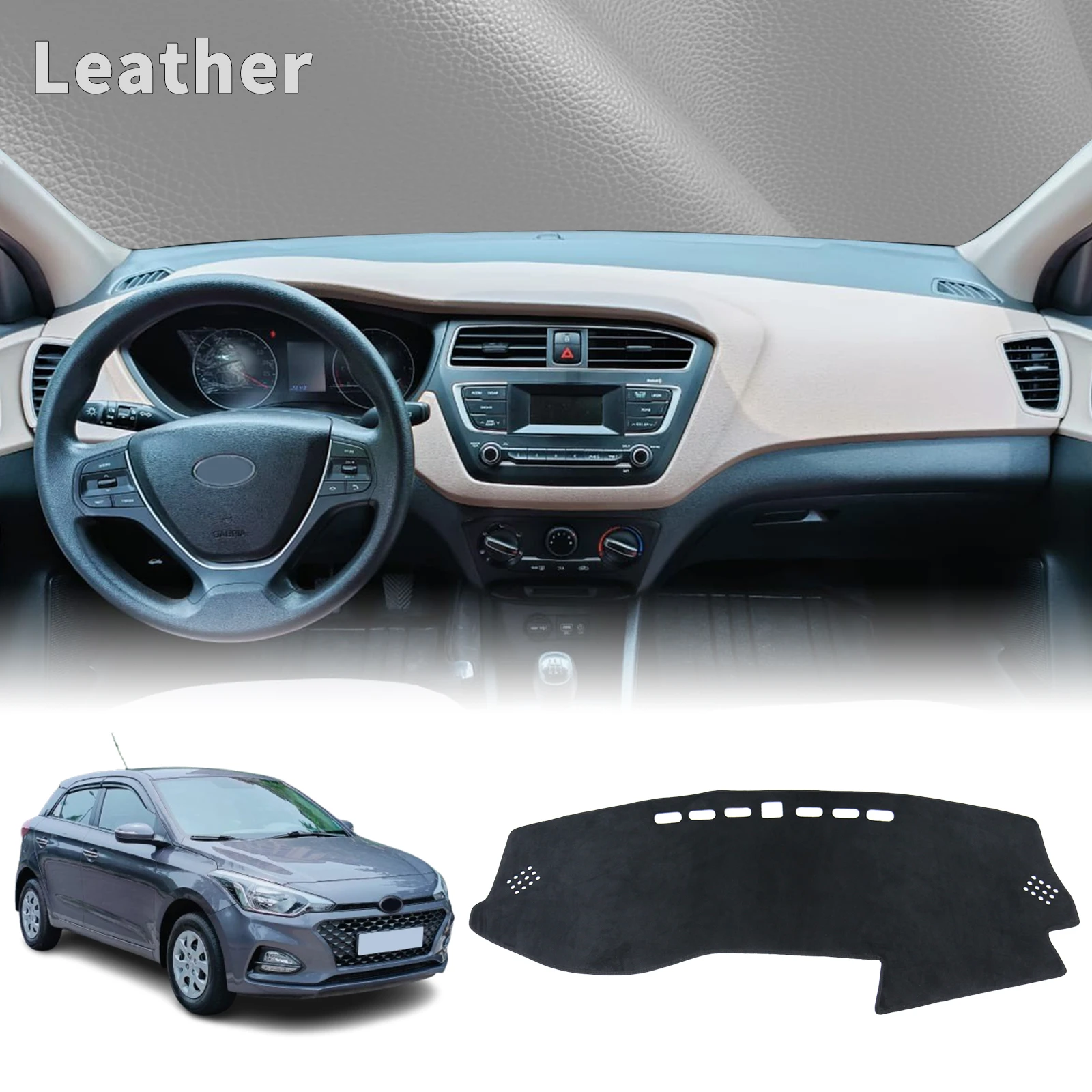 

for Hyundai I20 GB IB 2014 2015 2016 2017-2019 Dashmat Dashboard Cover Pad DashMat Sunshade Protective Carpet Car Accessories