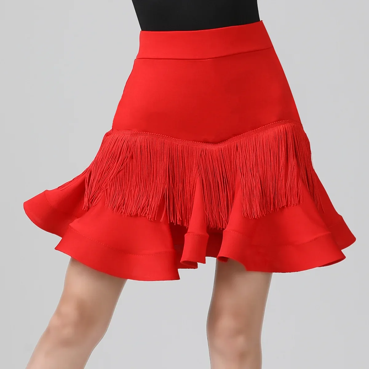 Nuevo Vestido de Baile Latino para Mujer Adulta 2025, Falda Sexy con Flecos y Espina de Pescado, Talla Grande, Ropa de Baile de Salón con Flecos para Rumba