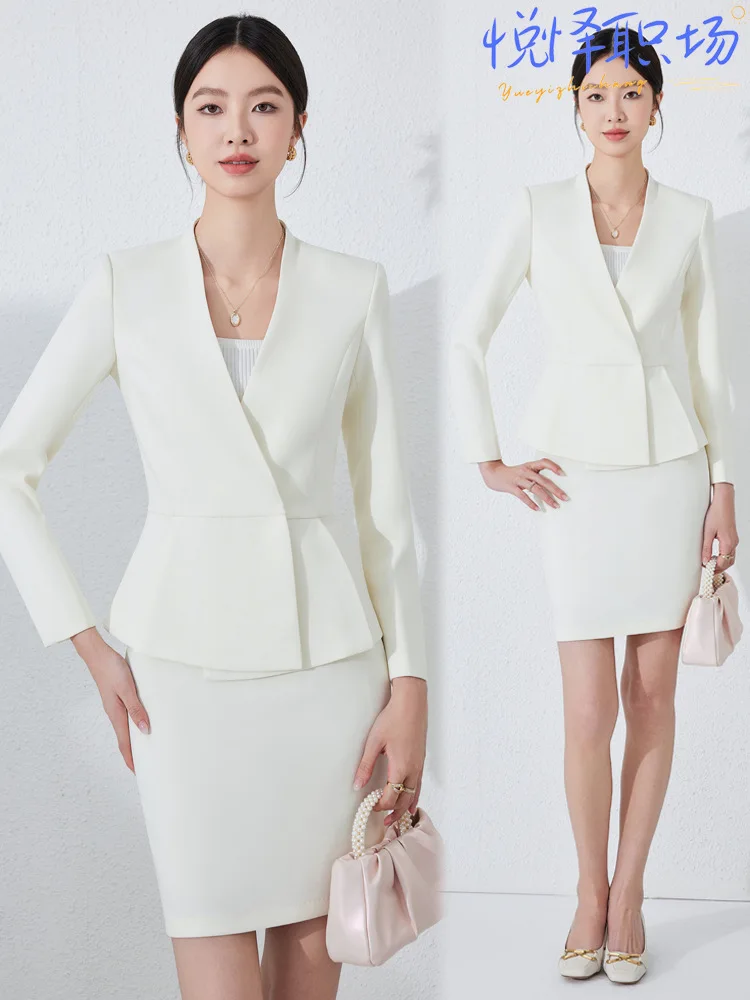 Black women's suit for spring and autumn2025New style long-sleeved professional formal wear blazer for the workplace