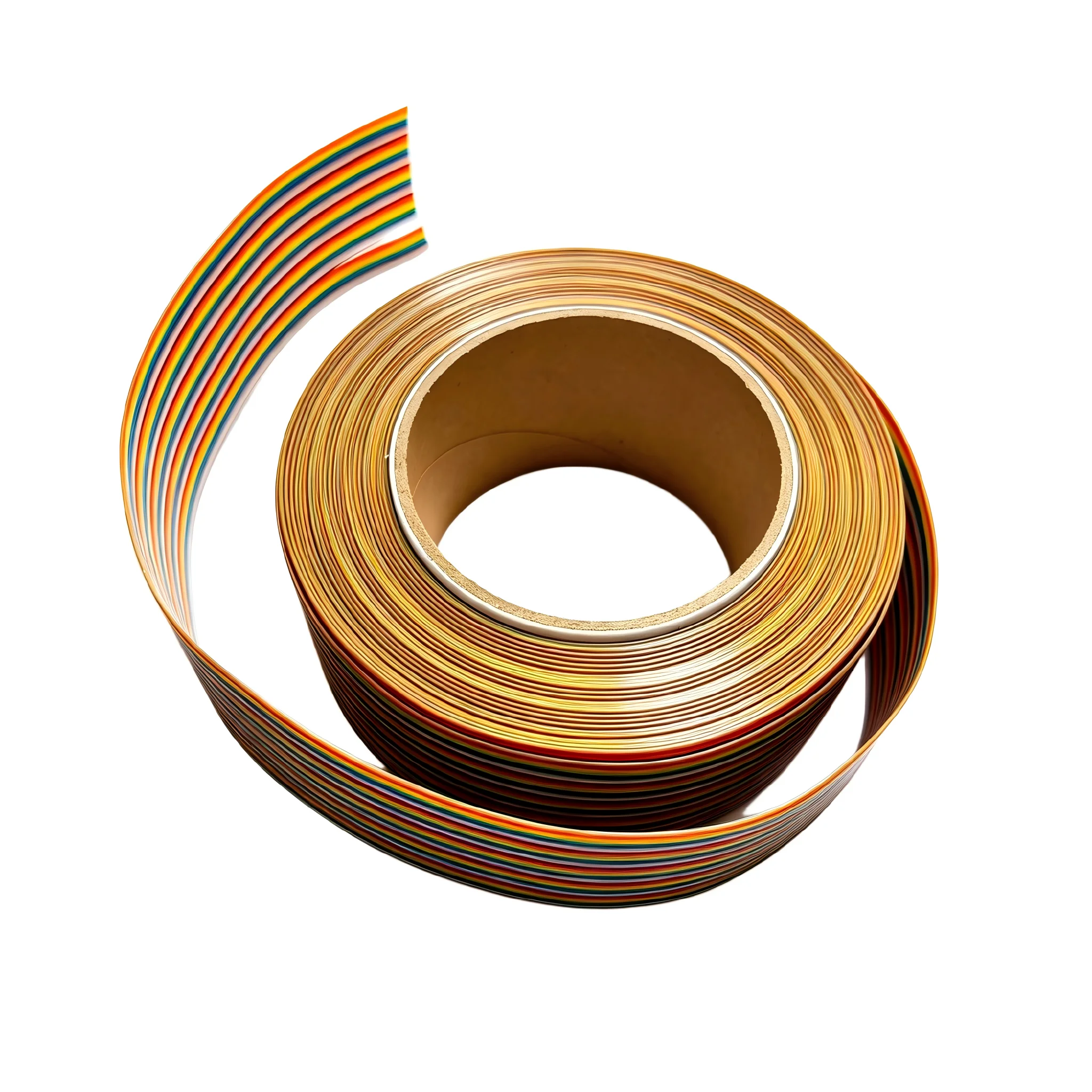 1/3/5M 6/8/10/12/14/16/18/20/24/26/34/40P 1.0mm Pitch Color Flat Ribbon Cable Rainbow DuPont Wire For IDC 2.0mm FC Connector