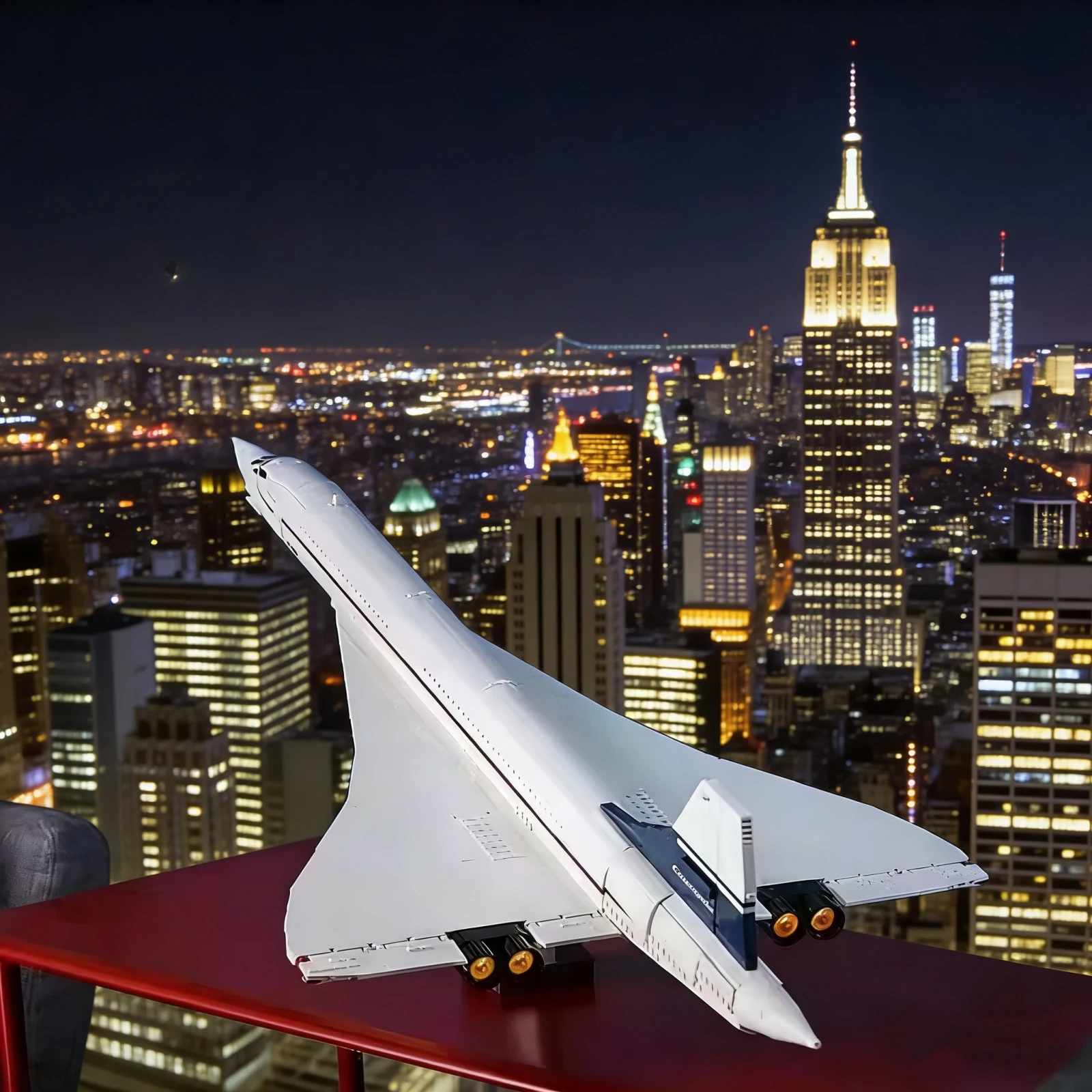 

2083PCS Airbus Concorde Building Kit World'sfirst supersonic Airliner Aviation Space 10318Shuttle Blocks Brick Toys Kids Gifts