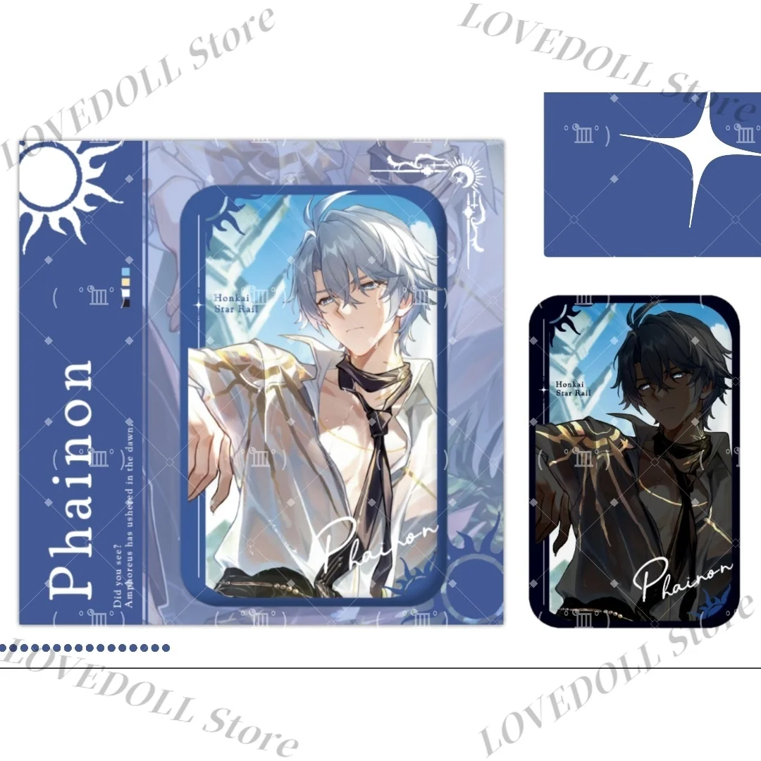 

Anime Peripheral Game Honkai：Star Rail Phainon Double Flash Badge Acrylic Colored Paper Signature Card Decor Cosplay Gift