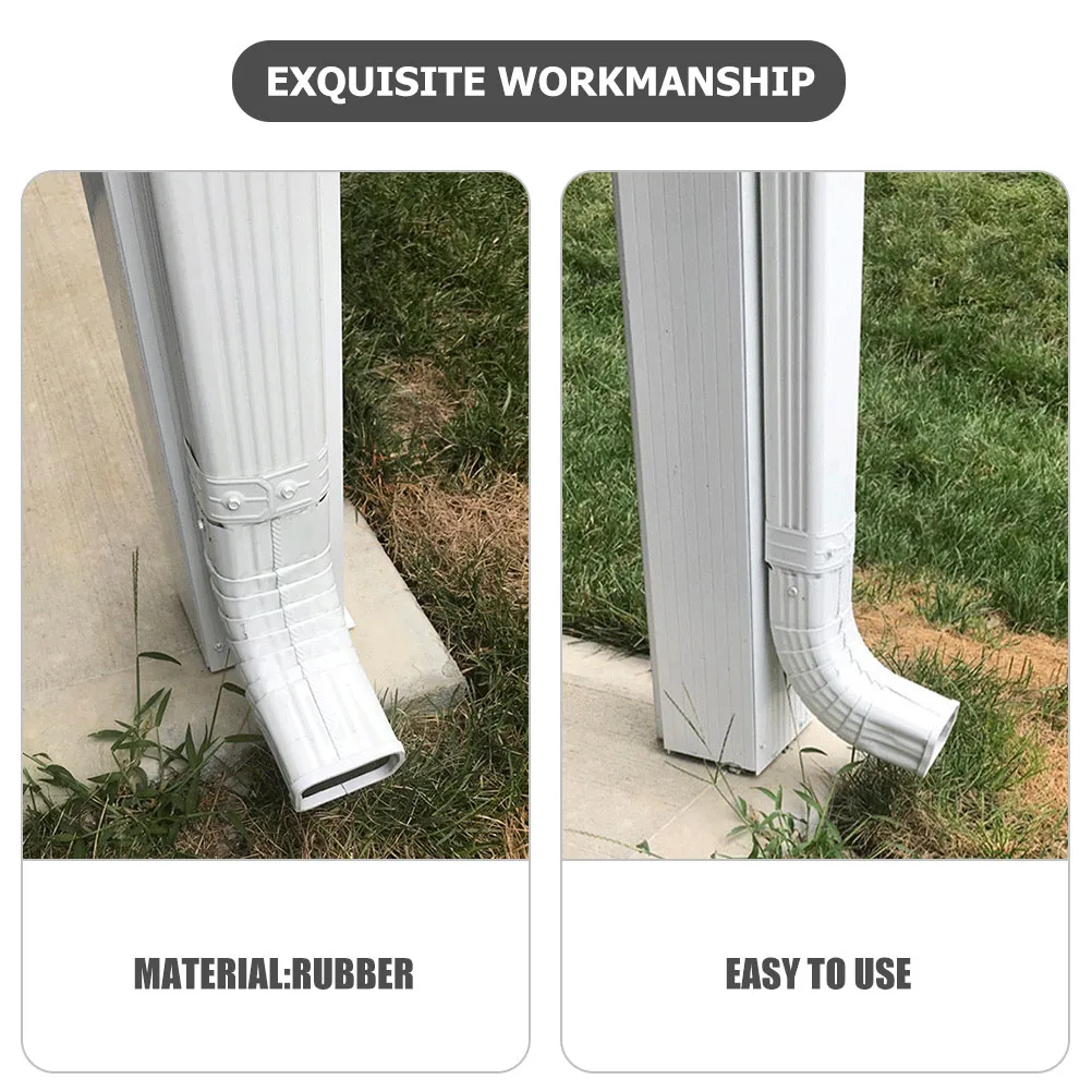

2pcs Downspout Safety Cap Garden Rubber Guttering Protection Cover For Pets Weatherproof Drainage Mouth Cover Household