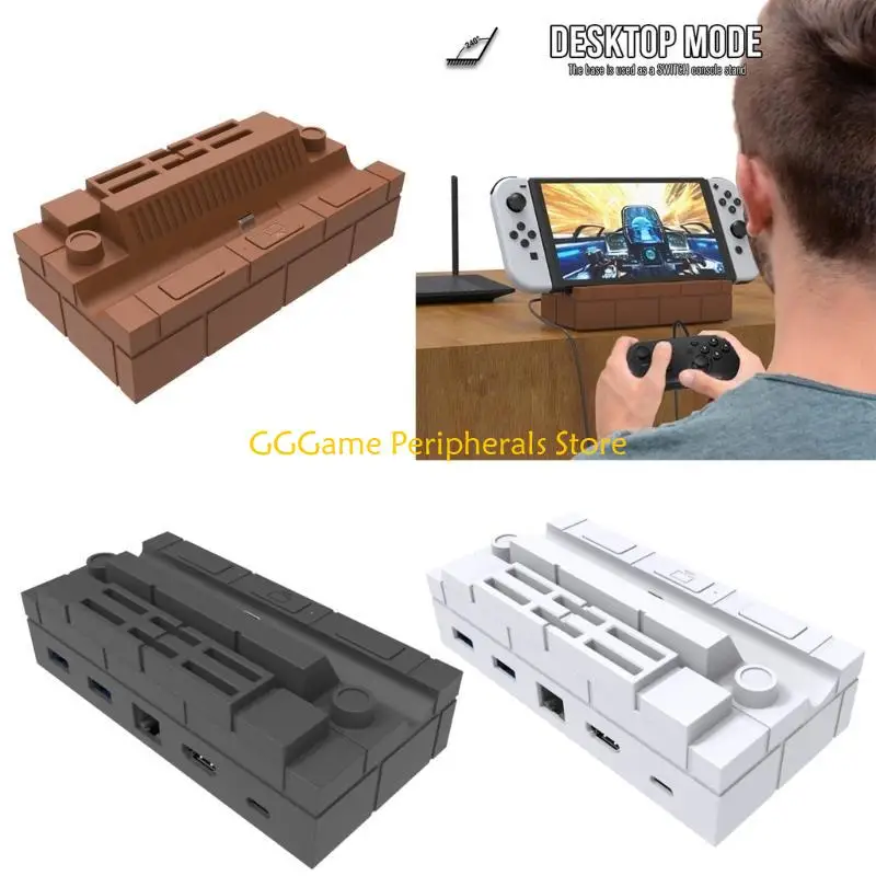 محطة إرساء التلفزيون U55B مع منفذ RJ45 جيجابت إيثرنت ومحول الفيديو المتوافق مع ومحول حامل الشحن للتبديل #5