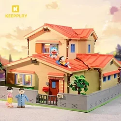 Keeppley Doraemon Building Blocks Around Nobita Nobi's Home Model House Street Scene Assembly Toy Ornaments Collection Gift