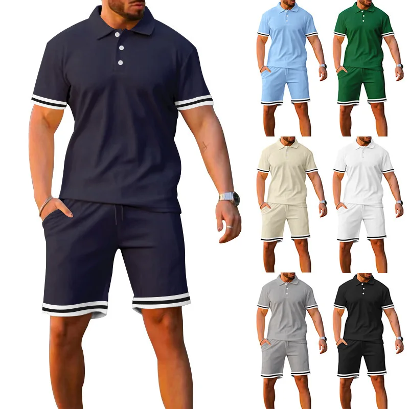 

Summer ort Sve irt And orts Set Southeast Asia Cross Border Casual Sportswear Men's Faion T-irt Sle