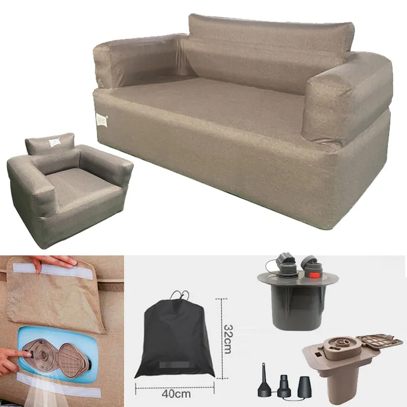 

Best inflatable adjustable sofa portable Travelling Dirty and wear-resistant Anti-air leakage inflatable furniture sofa outdoor