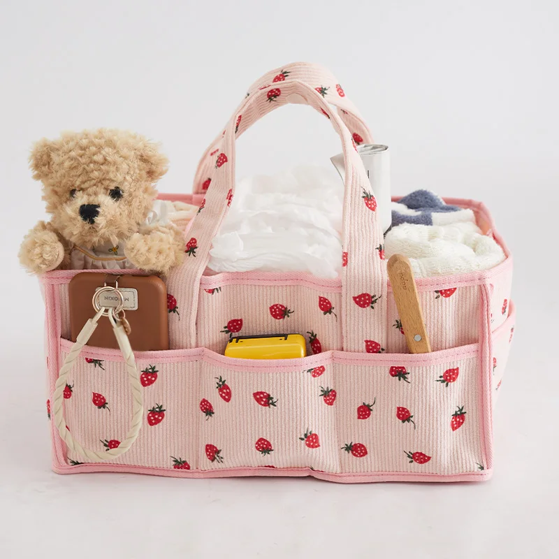 

Baby Stroller Accessories Organizer Mommy Tote Bag Foldable Storage Baby Diaper Hanging Bags Thicken Portable Caddies BabyDiaper